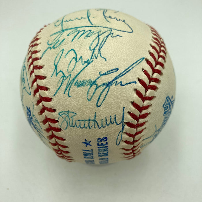 1995 Atlanta Braves World Series Champs Team Signed W.S. Baseball 27 Sig JSA COA