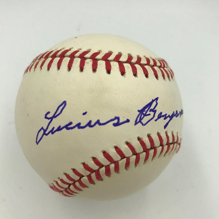 RARE Luke Appling Lucius Benjamin Full Name Signed American League Baseball JSA