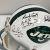 1969 New York Jets Super Bowl Champs Team Signed Authentic Game Helmet JSA COA