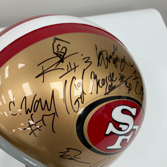 2022 San Francisco 49ers Team Signed Full Size Helmet 32 Sigs PSA DNA COA