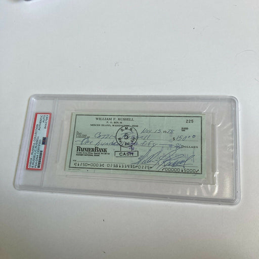 Bill Russell Signed Autographed Bank Check PSA DNA Boston Celtics HOF Legend