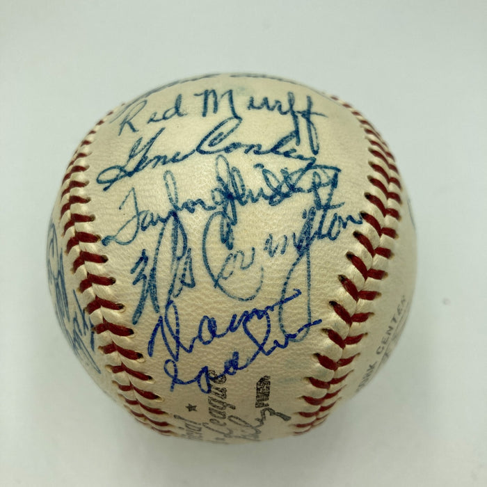 Stunning  1956-1957 Milwaukee Braves Team Signed NL Baseball Hank Aaron JSA COA