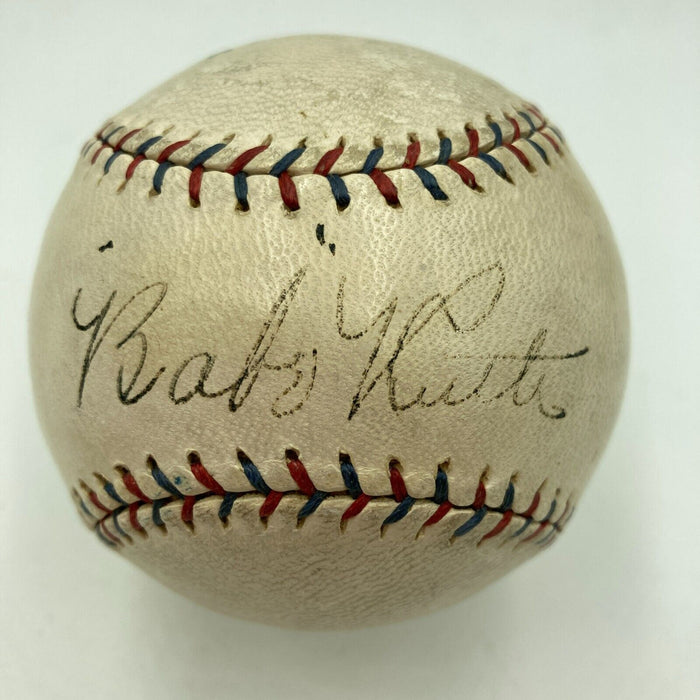 The Finest Babe Ruth Single Signed 1918 American League Baseball JSA COA