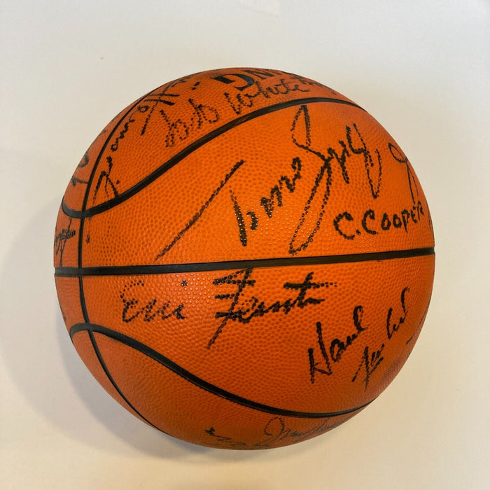 Chuck Cooper Boston Celtics HOF Legends Signed Basketball 28 Sigs PSA DNA Rare!