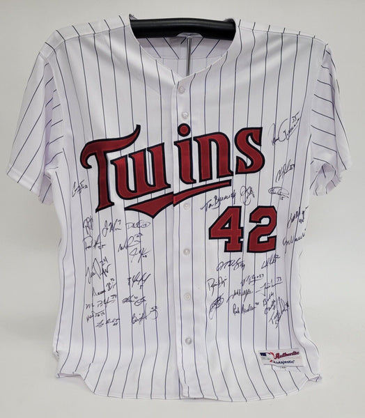 2013 Minnesota Twins Team Signed Jackie Robinson Day Jersey MLB Authentic Holo