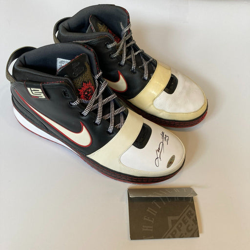 Lebron James Signed Nike Game Model Sneakers UDA Upper Deck COA