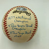 Joe Montana Signed Heavily Inscribed Career STAT Baseball Reggie Jackson COA