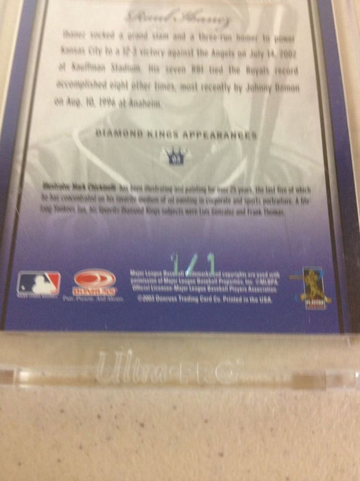 2003 DONRUSS DIAMOND KINGS CROWNING MOMENT RAUL IBANEZ AUTO AUTOGRAPH 1/1 RARE