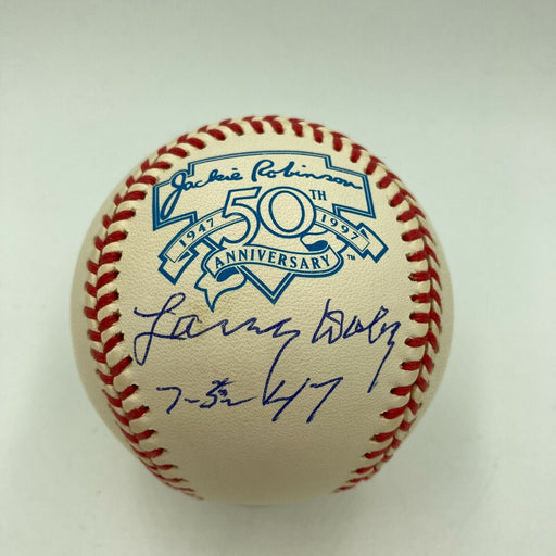 Larry Doby 7-5-1947 Broke Color Barrier Signed Jackie Robinson Day Baseball JSA