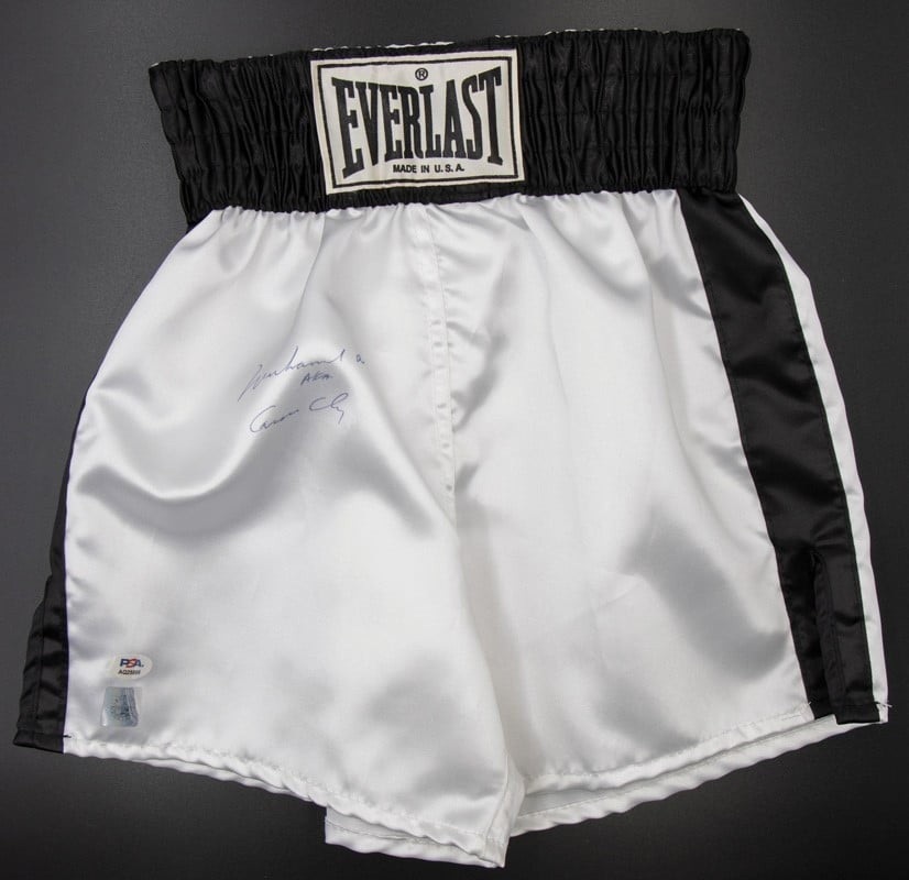 Muhammad Ali AKA Cassius Clay Signed Everlast Boxing Shorts PSA DNA COA