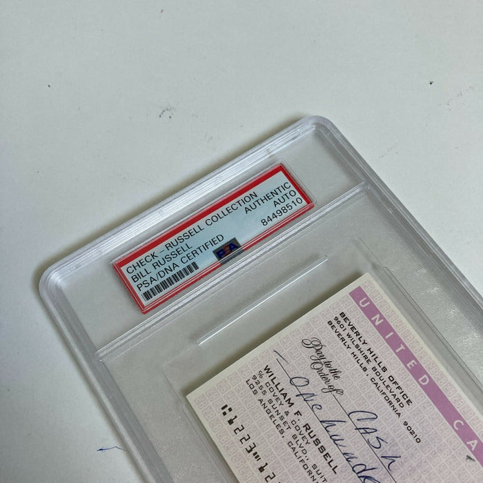 Bill Russell Signed Autographed Bank Check PSA DNA Boston Celtics HOF Legend