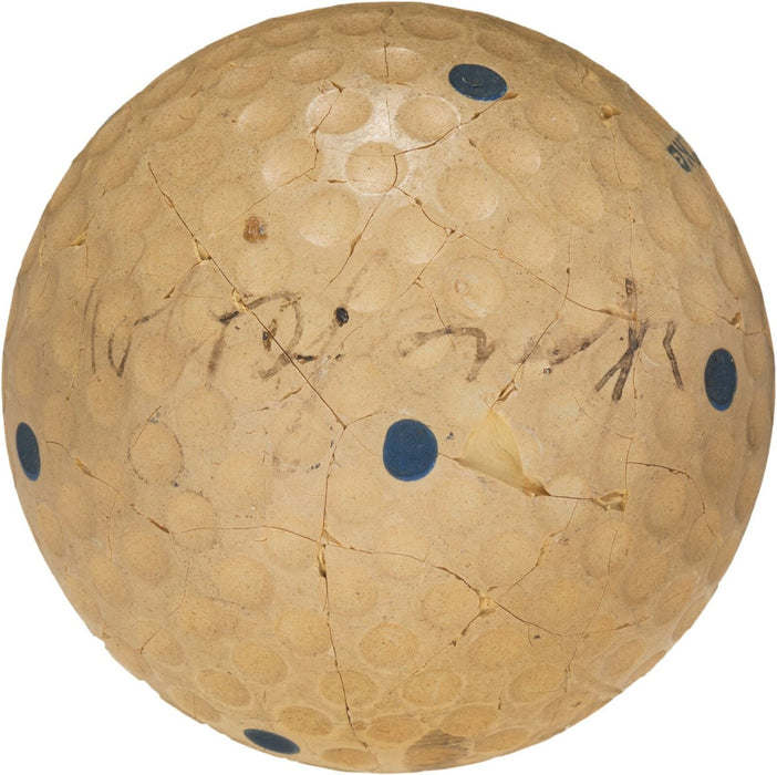 Incredible Bobby Jones Single Signed 1930 Spalding Golf Ball PSA DNA & JSA COA