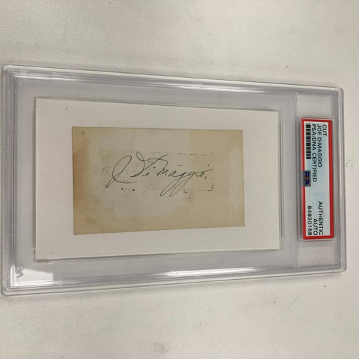 1936 Joe Dimaggio Rookie Signed Index Card PSA DNA Certified