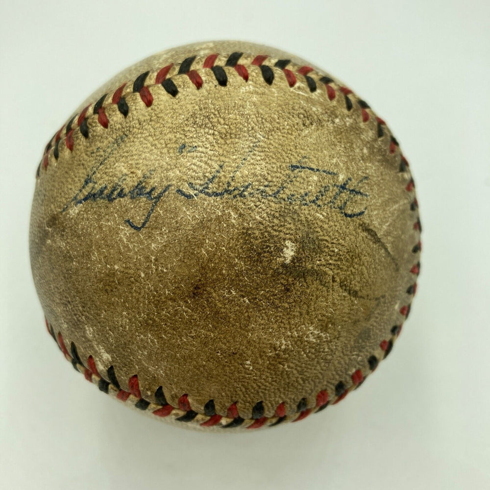 Leo Gabby Hartnett Single Signed 1920's National League Baseball JSA COA