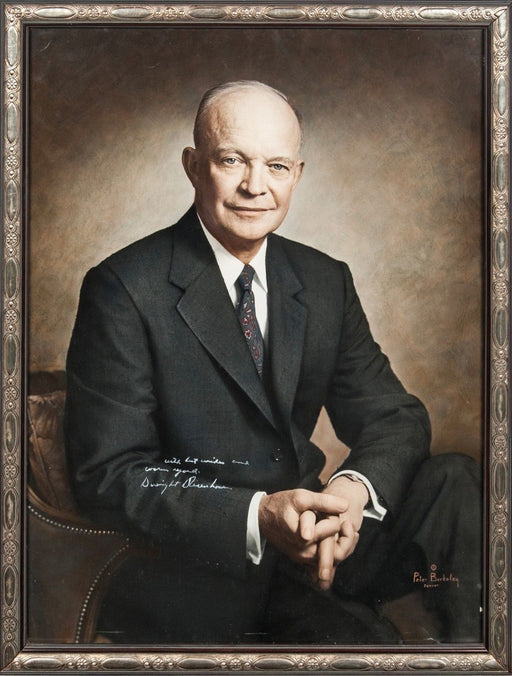 Magnificent President Dwight D Eisenhower Signed Museum Quality Portrait PSA DNA