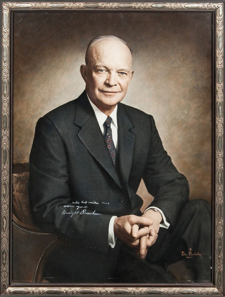 Magnificent President Dwight D Eisenhower Signed Museum Quality Portrait PSA DNA