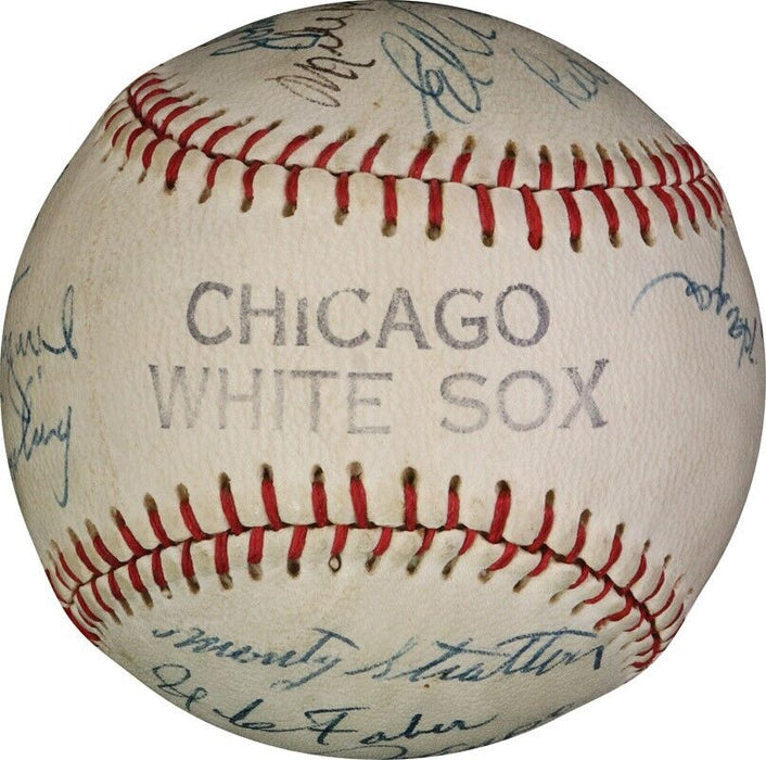 Ed Walsh Red Faber Ray Schalk Chicago White Sox HOF Legends Signed Baseball JSA