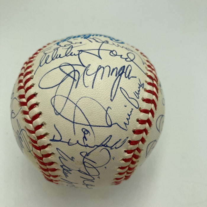 Stunning Mickey Mantle Joe Dimaggio 500 Home Run 3,000 Hits Signed Baseball