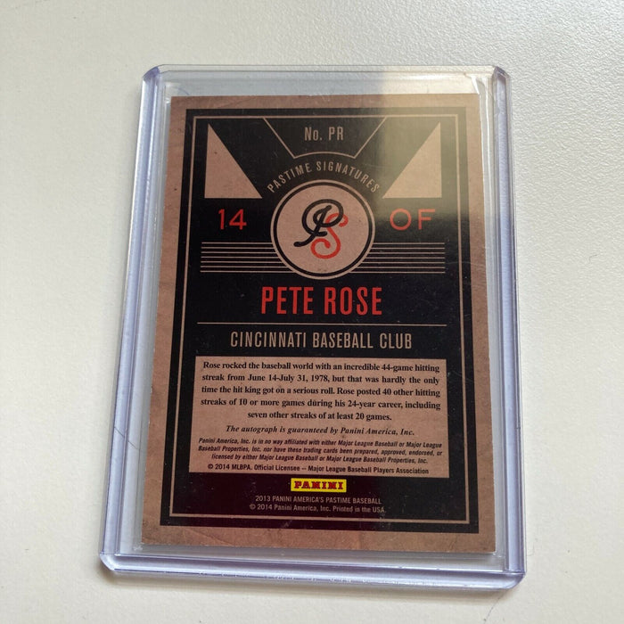 2014 Panini Pete Rose #8/10 Signed Autographed Baseball Card Auto