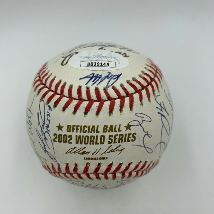 2002 Anaheim Angels World Series Champs Team Signed W.S. Baseball With JSA COA