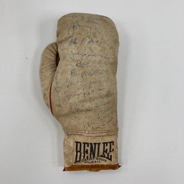 Abe Attell James Braddock Boxing Legends Signed Boxing Glove 23 Sigs JSA COA