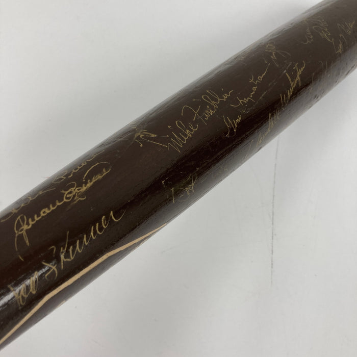 1986 New York Yankees Team Signed Game Used Bat Rickey Henderson Winfield JSA