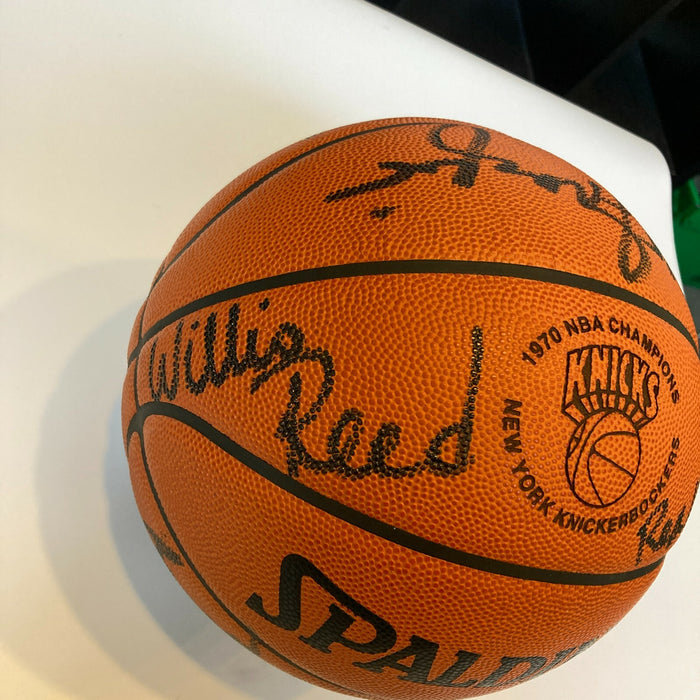 1969 - 1970 New York Knicks NBA Champs Team Signed Basketball Steiner COA