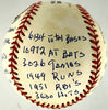 Beautiful Stan Musial Signed Heavily Inscribed Career STAT Baseball PSA & RJ COA