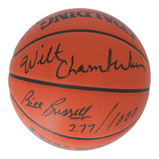 Wilt Chamberlain & Bill Russell Signed Official NBA Game Basketball JSA COA
