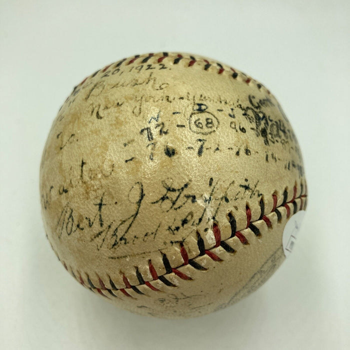 Historic 1922 Hall Of Fame Multi Signed Baseball Herb Pennock JSA COA