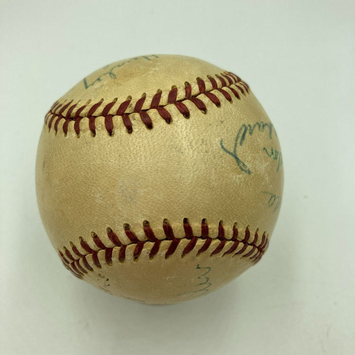 1949 World Series Signed Game Used Baseball Yankees VS. Dodgers MEARS COA