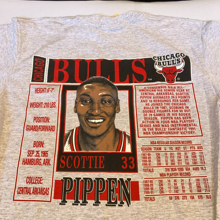 Scottie Pippen Signed Vintage Chicago Bulls T-shirt Beckett Certified