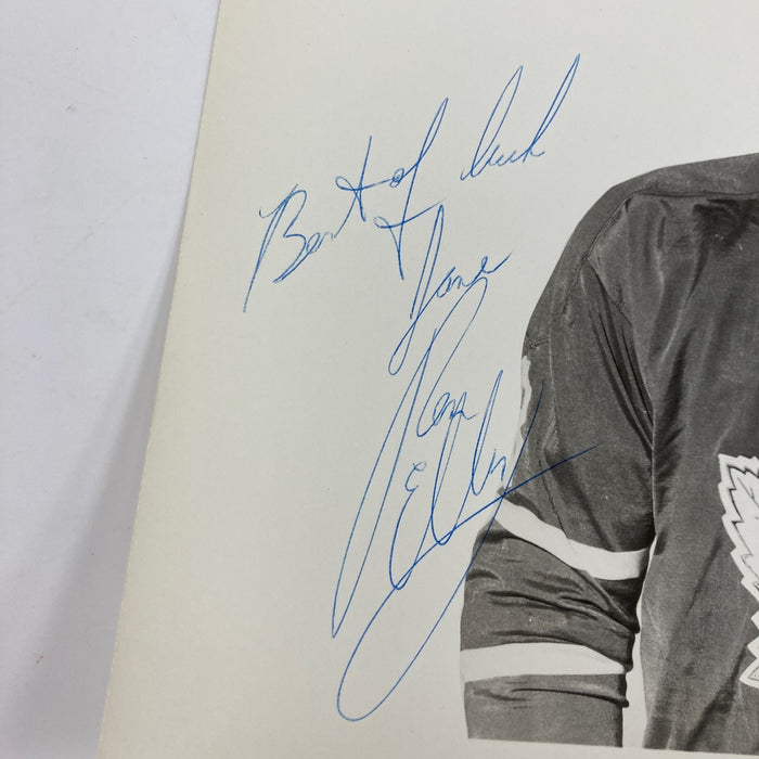 Ron Ellis Signed 1960's Toronto Maple Leafs Team Issued Photo JSA COA