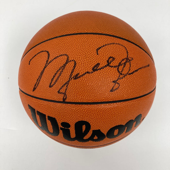 Beautiful Michael Jordan Signed Basketball UDA Upper Deck & Beckett