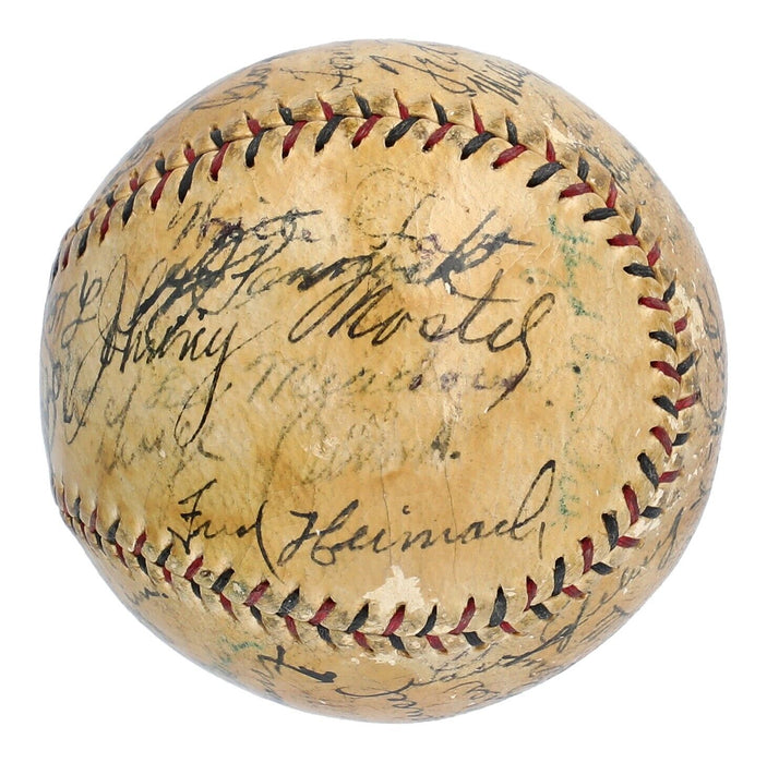 Babe Ruth Lou Gehrig Miller Huggins HOF Multi Signed Baseball JSA COA