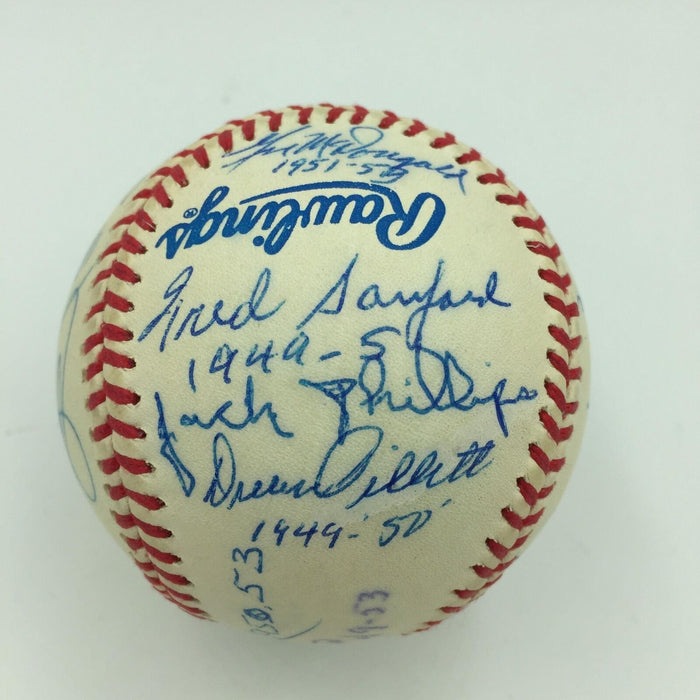 Yogi Berra & Whitey Ford 1950's Yankees Greats Signed Baseball 18 Sigs PSA DNA