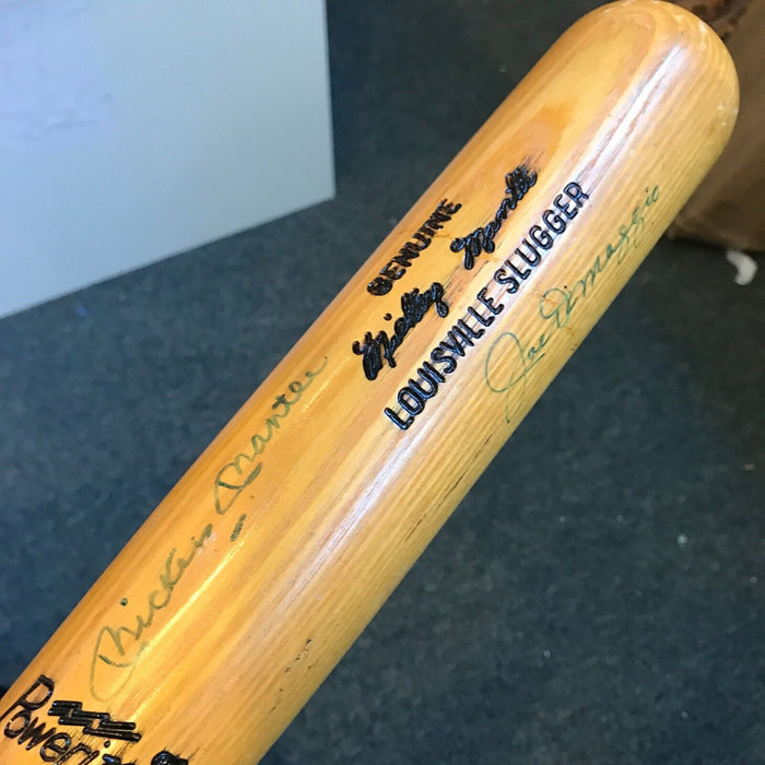 Mickey Mantle & Joe Dimaggio Signed Autographed Baseball Bat With Beckett COA