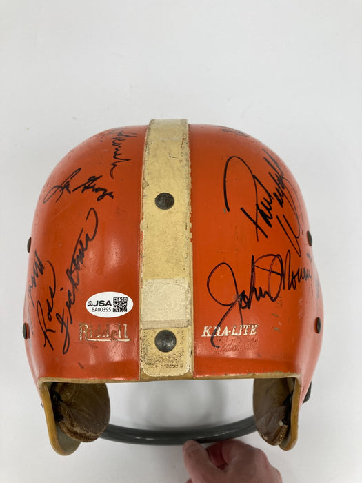 1964 Cleveland Browns Super Bowl Champs Team Signed Game Used Helmet JSA COA