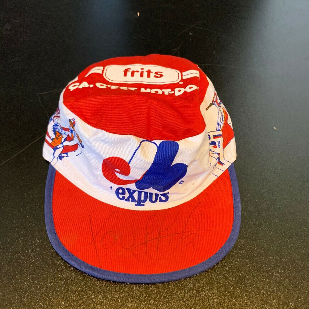 Vintage 1980's Youppi! Mascot Signed Montreal Expos Hat Cap Very Rare