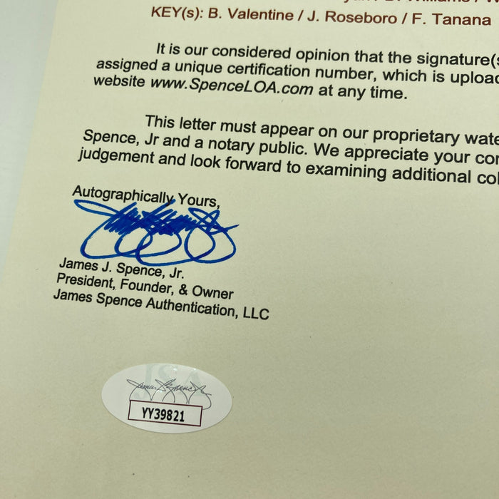 Nolan Ryan 1974 California Angels Team Signed American League Baseball JSA COA