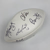 Dan Marino John Elway Drew Brees Quarterback Challange Signed Football JSA COA