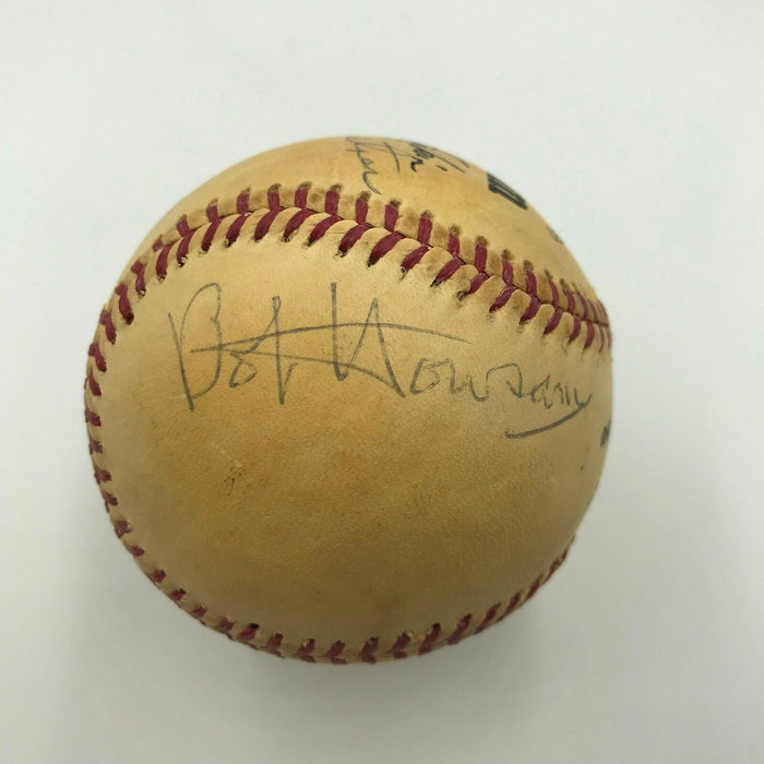 1984 Ohio Hall Of Fame Induction Signed Baseball Bob Howsam Mike Garcia JSA COA