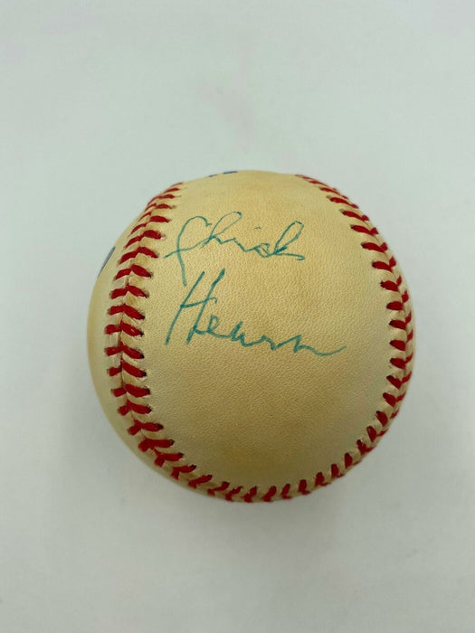 Rare Chick Hearn 1980's Single Signed Baseball Los Angeles Lakers PSA DNA COA