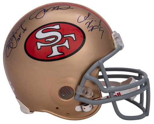 Colin Kaepernick Joe Montana Steve Young Signed San Francisco 49ers Helmet PSA