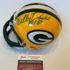 Willie Davis HOF 1981 Signed Green Bay Packers Mini Helmet JSA COA