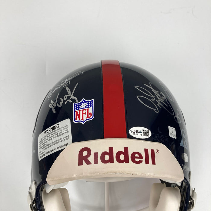 1990 New York Giants Super Bowl Champs Team Signed Full Size Helmet JSA Steiner