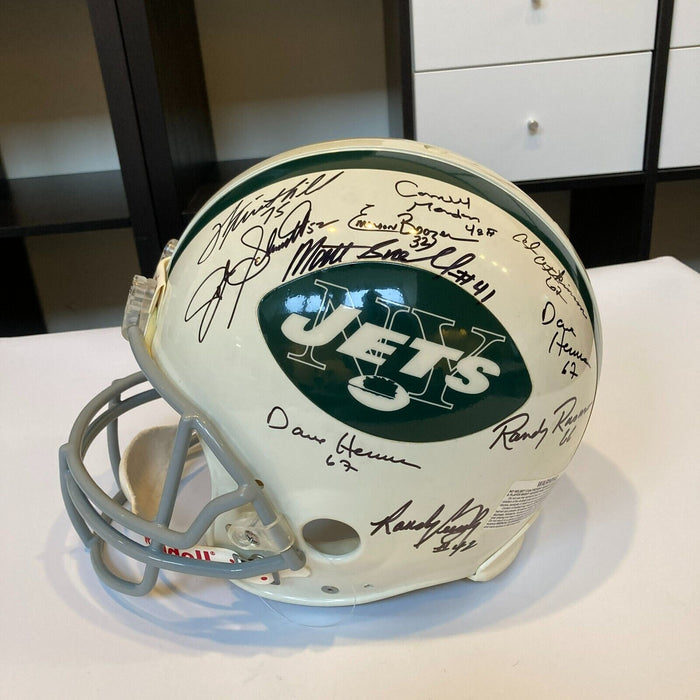 1969 New York Jets Super Bowl Champs Team Signed Full Size Helmet Joe Namath JSA