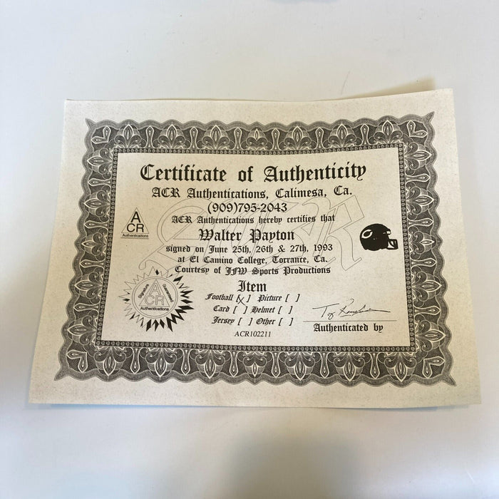 Beautiful Walter Payton Signed Wilson NFL Game Football With JSA COA