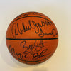 1987-88 Los Angeles Lakers NBA Champs Team Signed Basketball UDA Upper Deck COA