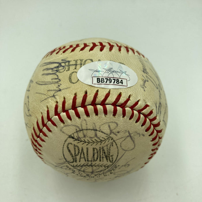 1970 Chicago Cubs Team Signed Vintage Spalding Cubs Baseball Ernie Banks JSA COA